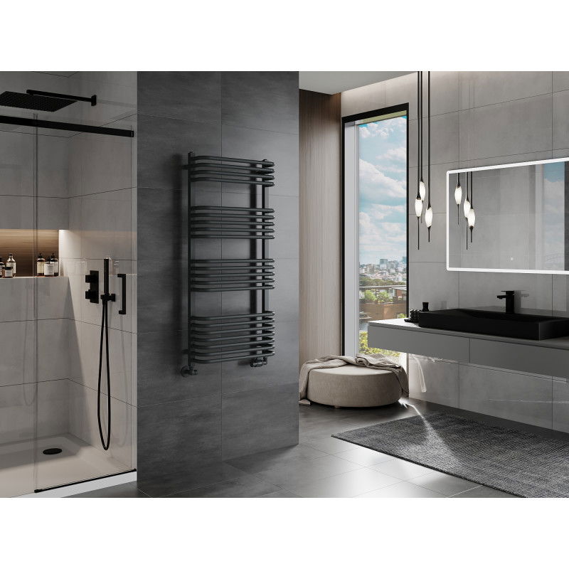 Mexen Apollo vonios kambario radiatorius 1210 x 550 mm, 641 W, antracitas - W117-1210-550-00-66