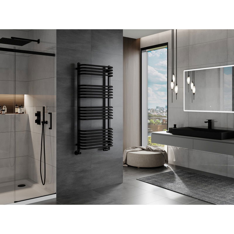 Mexen Apollo vonios kambario radiatorius 1210 x 550 mm, 641 W, juodas - W117-1210-550-00-70