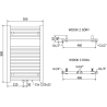 Mexen Pluton vonios kambario radiatorius 800 x 500 mm, 410 W, baltas - W106-0800-500-00-20