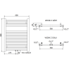 Mexen Pluton vonios radiatoriaus 800 x 600 mm, 476 W, baltas - W106-0800-600-00-20