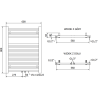 Mexen Pluton vonios radiatorius 800 x 600 mm, 476 W, baltas - W106-0800-600-00-20