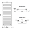 Mexen Pluton vonios radiatorių 1450 x 600 mm, 835 W, baltas - W106-1450-600-00-20