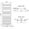Mexen Pluton vonios kambario radiatorius 1450 x 600 mm, 835 W, juodas - W106-1450-600-00-70