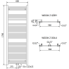 Mexen Pluton vonios kambario radiatorius 1700 x 600 mm, 991 W, juodas - W106-1700-600-00-70