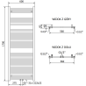 Mexen Pluton vonios šildytuvas 1700 x 600 mm, 991 W, juodas - W106-1700-600-00-70