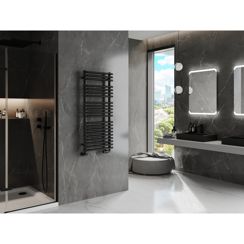 Mexen Akan vonios radiatorių 1080 x 500 mm, 784 W, juodas - W121-1080-500-00-70