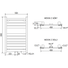 Mexen Uran vonios radiatorius 800 x 500 mm, 364 W, baltas - W105-0800-500-00-20