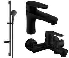 Mexen Kama DS05 vonios komplektas, juodas - 72503DS05-70