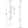 Mexen Kama DS05 vonios komplektas, Juoda - 72503DS05-70