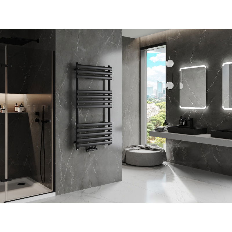 Mexen Jowisz vonios radiatorius 1200 x 600 mm, 594 W, juodas - W107-1200-600-00-70