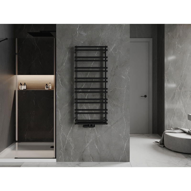 Mexen Saturn vonios kambario radiatorius 1200 x 500 mm, 409 W, juodas - W108-1200-500-00-70