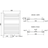 Mexen Uran vonios radiatorius 800 x 600 mm, 425 W, juodas - W105-0800-600-00-70
