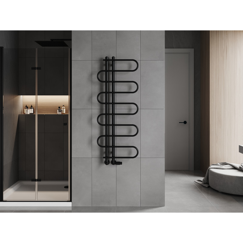 Mexen Kiso dekoratyvinis vonios kambario radiatorius 1250 x 500 mm, 256 W, juodas - W114-1250-500-00-70