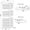 Mexen Ops vonios radiatorių 1300 x 550 mm, 694 W, juodas - W122-1300-550-00-70