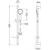 Mexen Kama DF75 vonios komplektas, Chromo - 72513DF75-00