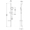 Mexen Kama DS75 vonios komplektas, chromas - 72513DS75-00