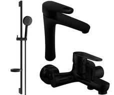 Mexen Kama DS75 vonios komplektas, Juoda - 72513DS75-70