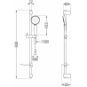 Mexen Kama DS75 dušo komplektas, Chromo - 72514DS75-00
