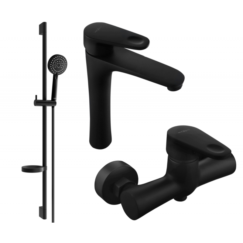 Mexen Kama DS75 dušo komplektas, juodas - 72514DS75-70