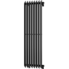 Mexen Atlanta dekoratyvinis radiatorius 1200 x 405 mm, 646 W, juodas - W211-1200-405-00-70