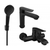 Mexen Pecos R05 vonios rinkinys, juodas - 72703R05-70