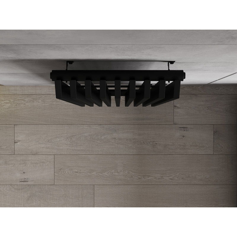 Mexen Aurora dekoratyvinis radiatorius 1800 x 450 mm, 1347 W, juodas - W212-1800-450-00-70