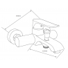 Mexen Pecos DF05 vonios komplektas, Juoda - 72703DF05-70
