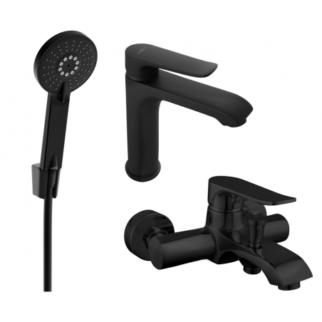 Mexen Pecos R40 vonios komplektas, juodas - 72703R40-70