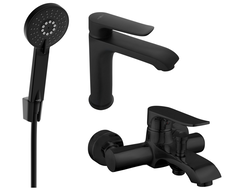 Mexen Pecos R40 vonios komplektas, juodas - 72703R40-70
