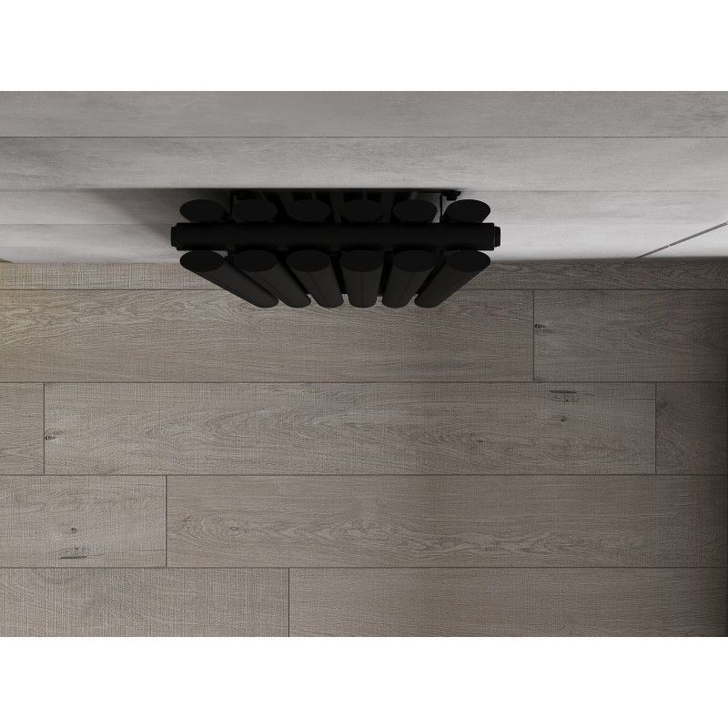 Mexen Dallas dekoratyvinis radiatorius 1600 x 360 mm, 1039 W, juodas - W214-1600-360-00-70