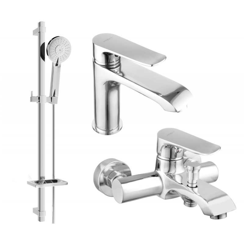 Mexen Pecos DQ40 vonios komplektas, chromas - 72703DQ40-00