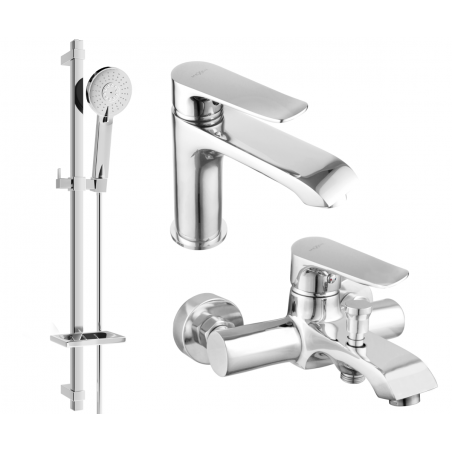 Mexen Pecos DQ40 vonios komplektas, chromas - 72703DQ40-00