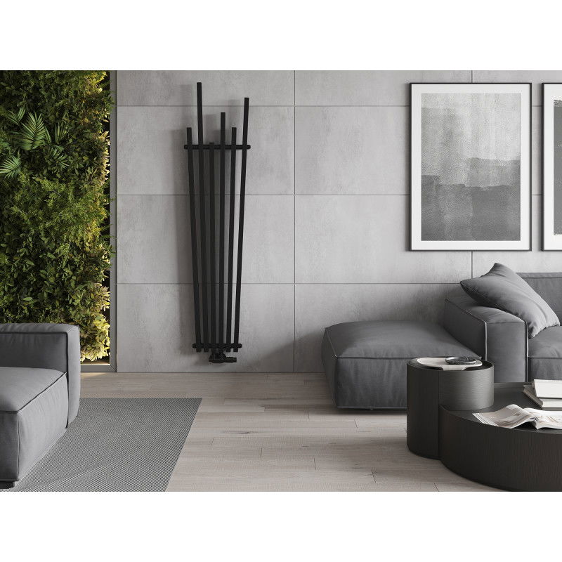 Mexen Omaha dekoratyvinis radiatorius 1800 x 420 mm, 655 W, juodas - W208-1800-420-00-70