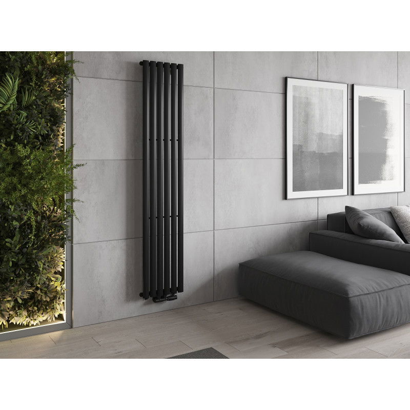 Mexen Oregon dekoratyvinis radiatorius 1800 x 360 mm, 604 W, juodas - W202-1800-350-00-70