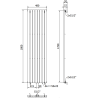 Mexen Oregon dekoratyvinis radiatorius 1800 x 490 mm, 805 W, Balta - W202-1800-490-00-20