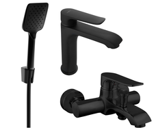 Mexen Pecos R62 vonios kambario komplektas, juodas - 72703R62-70