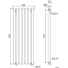 Mexen Texas dekoratyvinis radiatorius 1200 x 460 mm, 502 W, Juoda - W203-1200-460-00-70