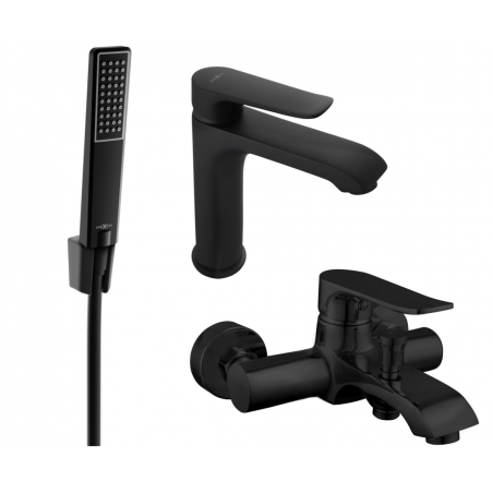 Mexen Pecos R72 vonios komplektas, juodas - 72703R72-70
