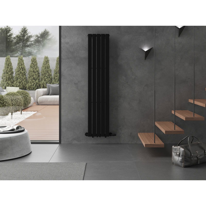 Mexen Boston dekoratyvinis radiatorius 1800 x 376 mm, 740 W, juodas - W213-1800-376-01-70