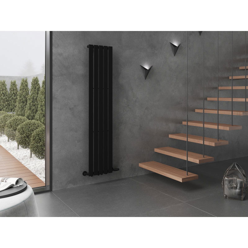 Mexen Boston dekoratyvinis radiatorius 1800 x 376 mm, 740 W, juodas - W213-1800-376-01-70
