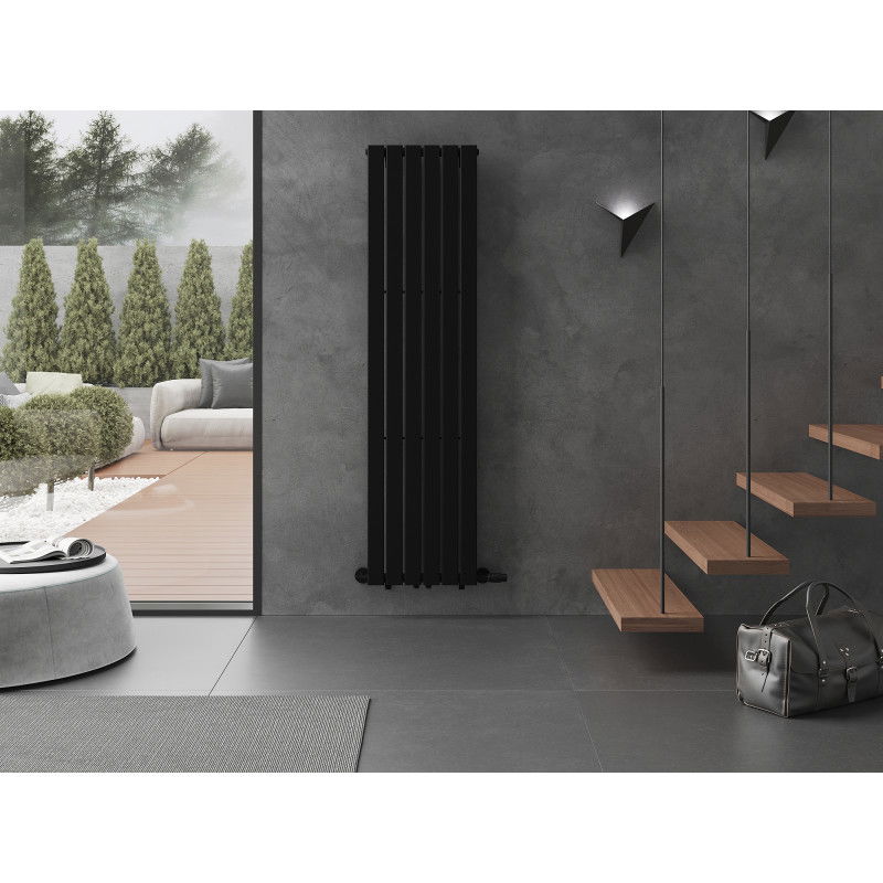 Mexen Boston dekoratyvinis radiatorius 1800 x 452 mm, 888 W, juodas - W213-1800-452-00-70