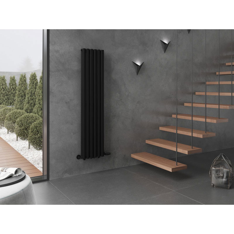 Mexen Dallas dekoratyvinis radiatorius 1600 x 360 mm, 1039 W, juodas - W214-1600-360-00-70