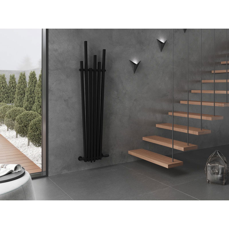 Mexen Omaha dekoratyvinis radiatorius 1800 x 420 mm, 655 W, juodas - W208-1800-420-00-70