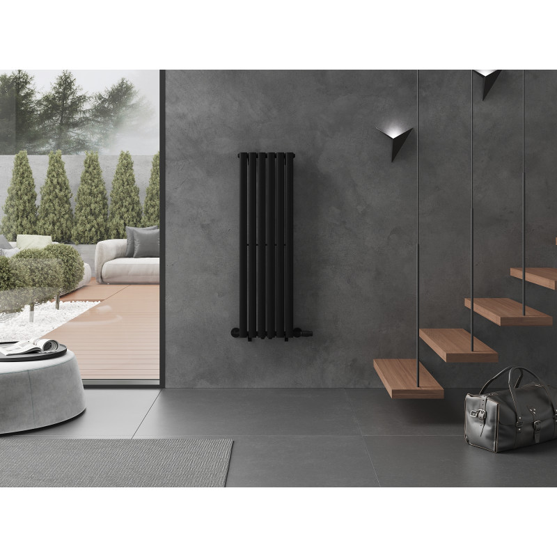 Mexen Oregon 1200 x 360 mm dekoratyvinis radiatorius, 417 W, juodas - W202-1200-350-00-70