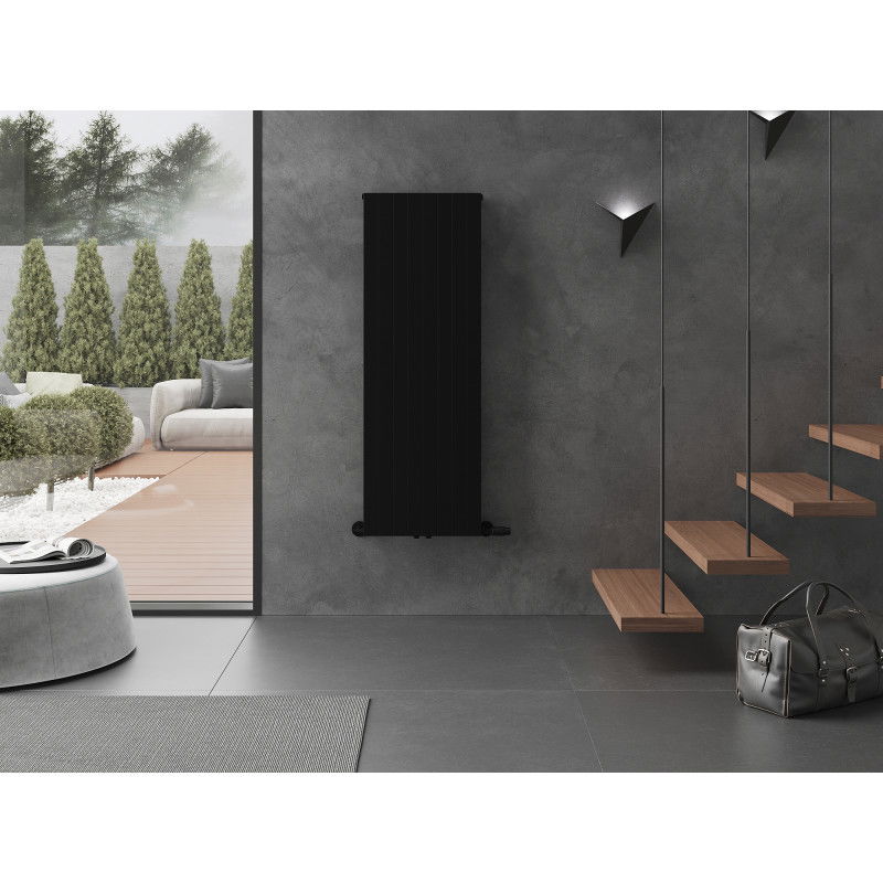 Mexen Topeka dekoratyvinis radiatorius 1400 x 480 mm, 950 W, juodas - W210-1400-480-00-70