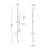 Mexen Pecos DS75 vonios komplektas, Juoda - 72703DS75-70