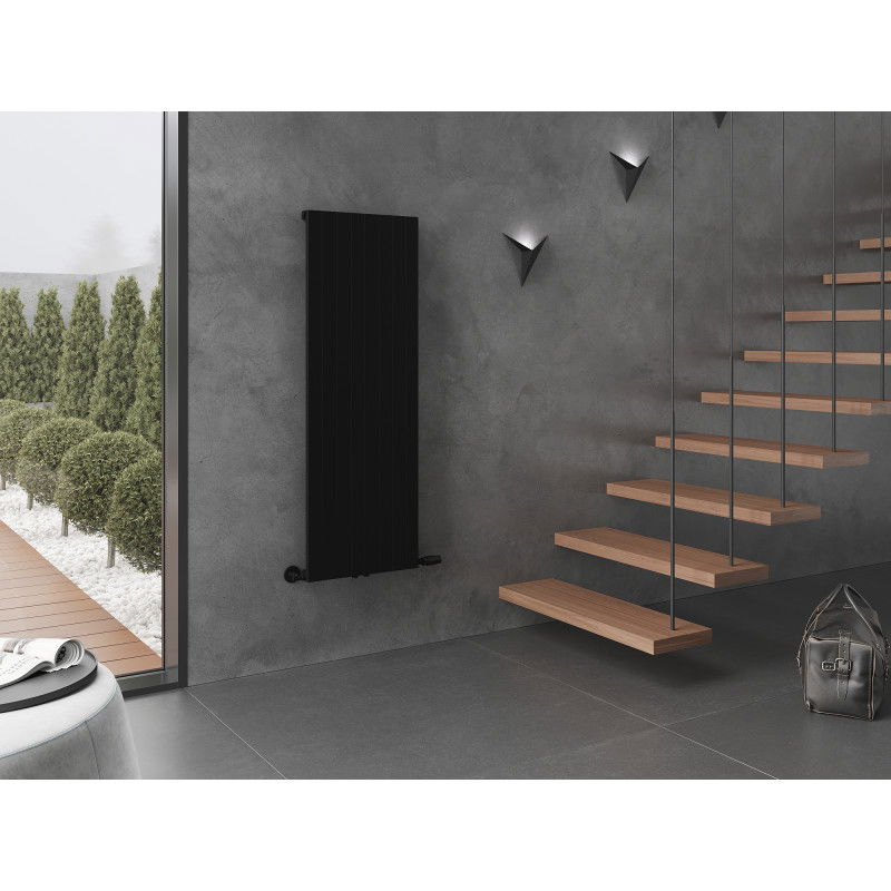 Mexen Topeka dekoratyvinis radiatorius 1400 x 480 mm, 950 W, juodas - W210-1400-480-00-70