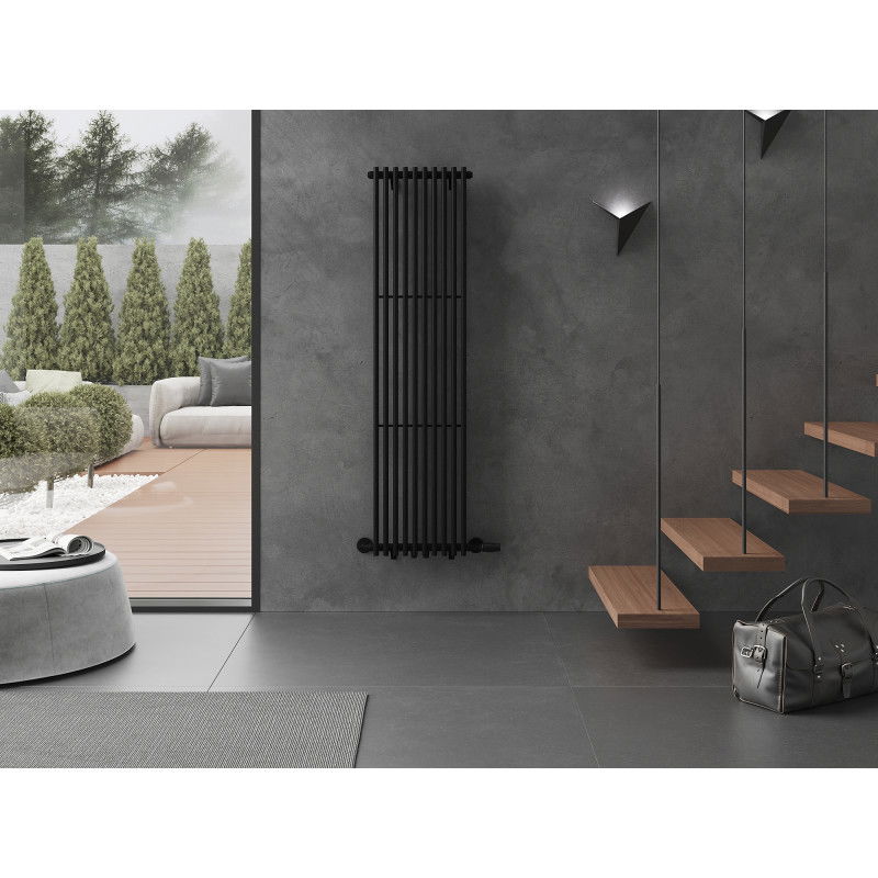 Mexen Tulsa dekoratyvinis radiatorius 1600 x 420 mm, 613 W, juodas - W219-1600-420-00-70