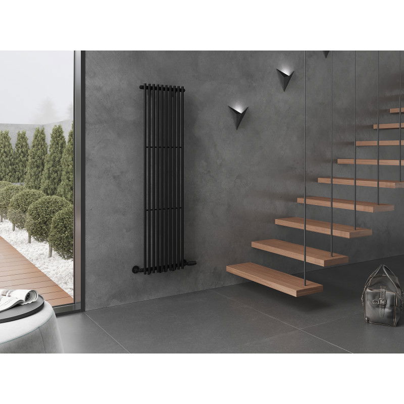 Mexen Tulsa dekoratyvinis radiatorius 1600 x 420 mm, 613 W, juodas - W219-1600-420-00-70
