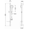 Mexen Pecos DF05 vonios komplektas, Juoda - 72713DF05-70